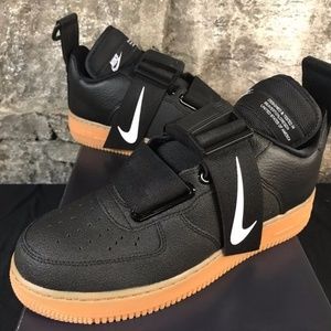 NIKE AIR FORCE 1 AF1 UTILITY AO1531 002 BLACK NEW